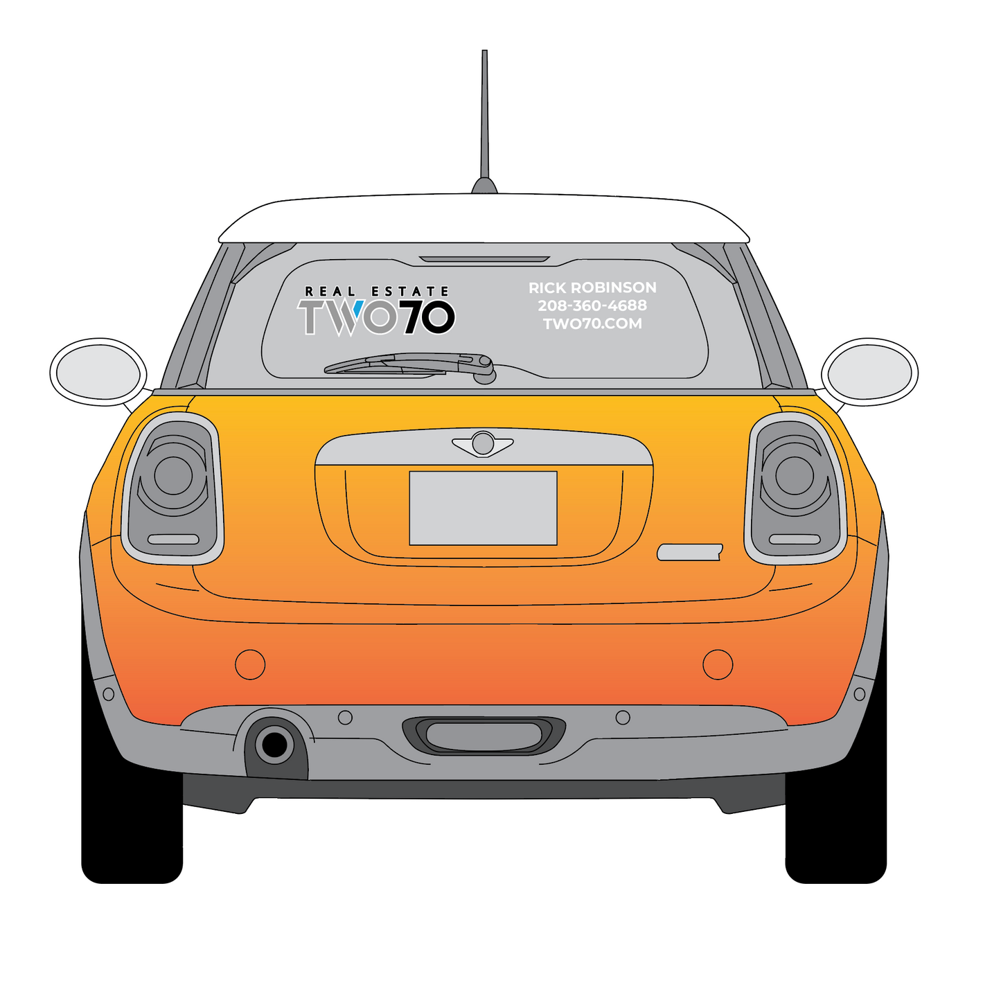 Real Estate Two70 Logo and Agent Info - Economy Car