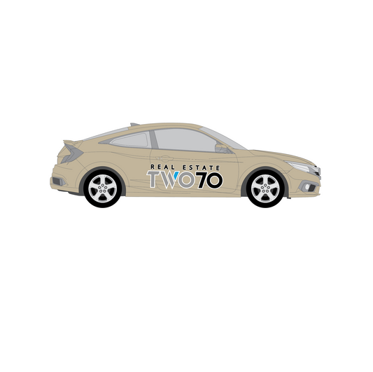 Real Estate Two70  Logo and Agent Info -  2-Door Sedan