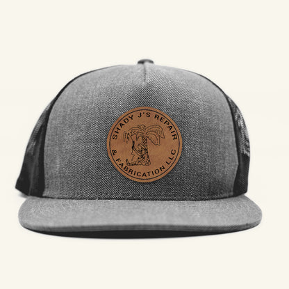 Custom Laser Engraved Flat Bill Hat Trucker Hat