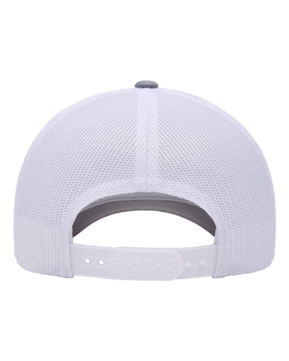 Custom Shape Heather Grey Laser Engraved Trucker Hat