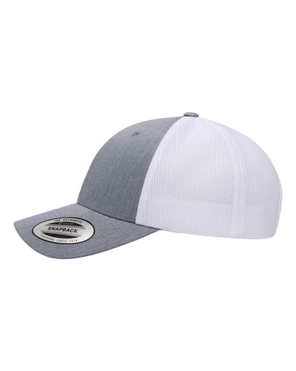 Custom Shape Heather Grey Laser Engraved Trucker Hat