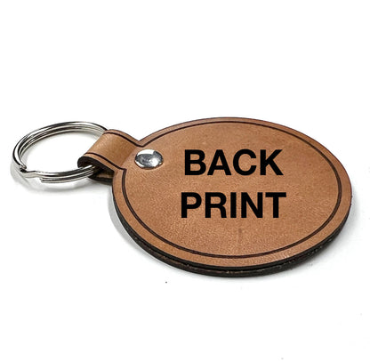 2-sided Genuine Leather Keychain & Fob - Made in Idaho