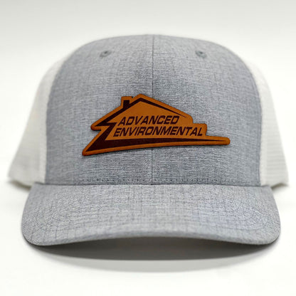 Custom Shape Heather Grey Laser Engraved Trucker Hat