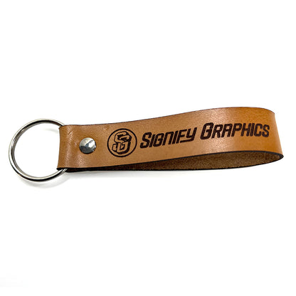 Custom Engraved Genuine Leather Keyfob – Made in Idaho