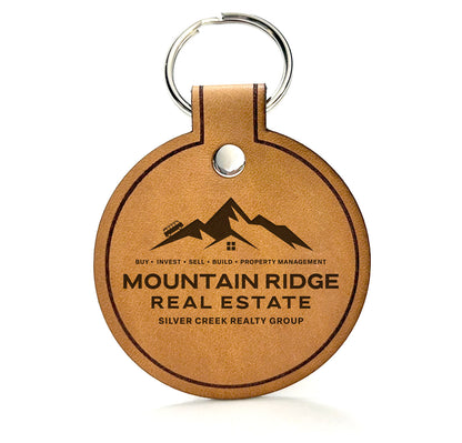 Mountain Ridge Real Estate Key Chain & Custom Engraved Fo