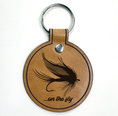 On The Fly Genuine Leather Keyfob – Made in Idaho