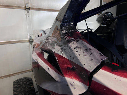 Patriotic UTV wrap closeup showing flag detail and rugged finish