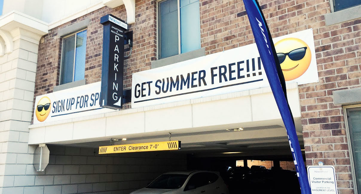 promotional banners for student housing