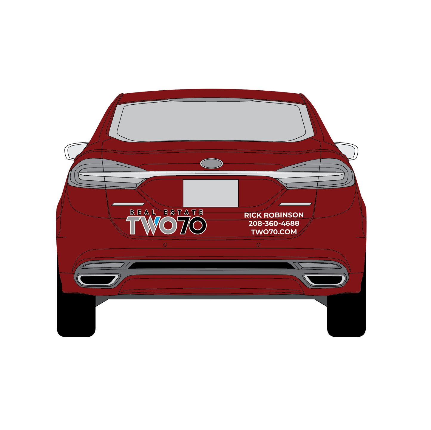 Real Estate Two70  Logo and Agent Info - 4-Door Sedan