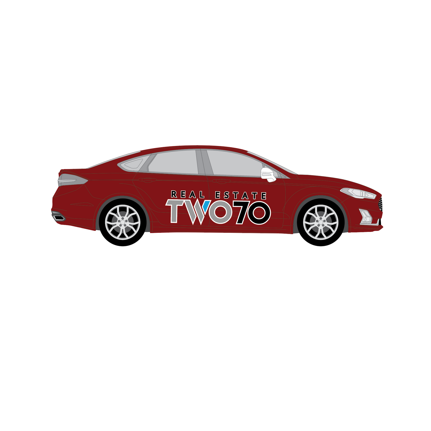 Real Estate Two70  Logo and Agent Info - 4-Door Sedan